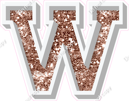 VA 23.5" Individuals - Rose Gold Sparkle W