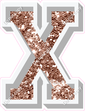 VA 23.5" Individuals - Rose Gold Sparkle X