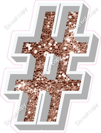 VA 23.5" Individuals - Rose Gold Sparkle #