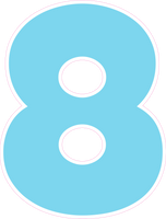 LG 30" Individuals - Flat Baby Blue