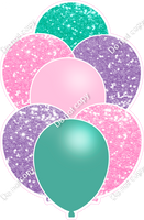 Mint, Baby Pink &Lavender - Balloon Bundle with Highlight