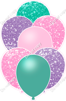 Mint, Baby Pink &Lavender - Balloon Bundle with Highlight