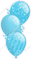 Sparkle - Baby Blue Triple Balloon Bundle