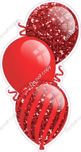 Sparkle - Red Triple Balloon Bundle