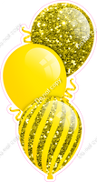 Sparkle - Yellow Triple Balloon Bundle