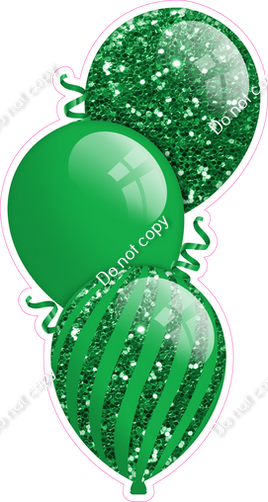 Sparkle - Green Triple Balloon Bundle