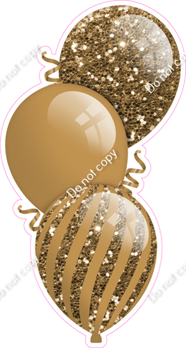 Sparkle - Gold Triple Balloon Bundle