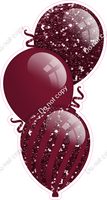 Sparkle - Burgundy Triple Balloon Bundle