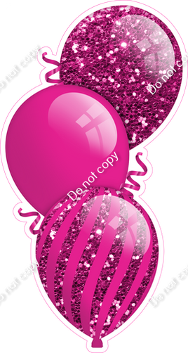 Sparkle - Hot Pink Triple Balloon Bundle