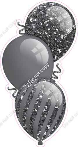 Sparkle - Silver Triple Balloon Bundle