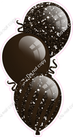 Sparkle - Chocolate Triple Balloon Bundle