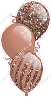 Sparkle - Rose Gold Triple Balloon Bundle