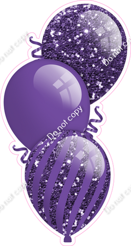 Sparkle - Purple Triple Balloon Bundle