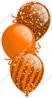 Sparkle - Orange Triple Balloon Bundle