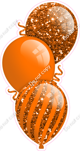 Sparkle - Orange Triple Balloon Bundle