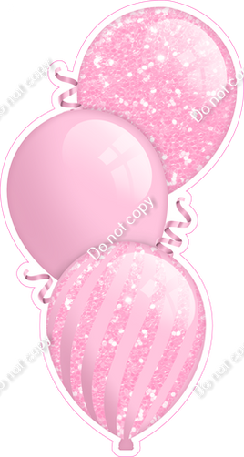 Sparkle - Baby Pink Triple Balloon Bundle