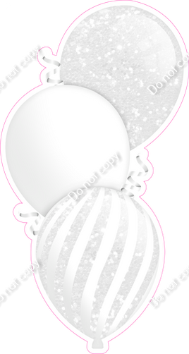 Sparkle - White Triple Balloon Bundle