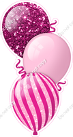 Sparkle - Hot Pink & Baby Pink Triple Balloon Bundle