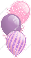 Sparkle - Lavender & Baby Pink Triple Balloon Bundle