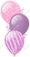 Sparkle - Lavender & Baby Pink Triple Balloon Bundle