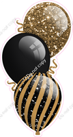 Sparkle - Black & Gold Triple Balloon Bundle