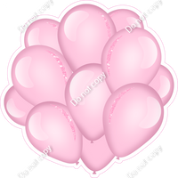 Flat - Baby Pink Balloon Cluster w/ Variants