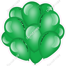 Flat - Green Balloon Cluster w/ Variants
