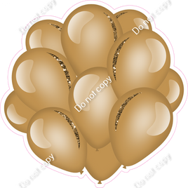 Flat - Gold Balloon Cluster w/ Variants