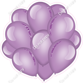 Flat - Lavender Balloon Cluster w/ Variants