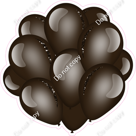 Flat - Chocolate Balloon Cluster w/ Variants