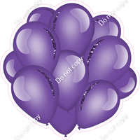 Flat - Purple Balloon Cluster w/ Variants