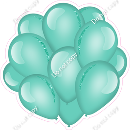 Flat - Mint Balloon Cluster w/ Variants