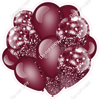 Bokeh - Burgundy Balloon Cluster w/ Variants