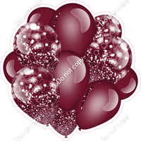 Bokeh - Burgundy Balloon Cluster w/ Variants