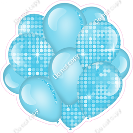 Disco - Baby Blue Balloon Cluster