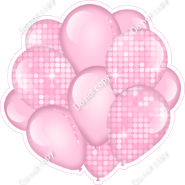 Disco - Baby Pink Balloon Cluster