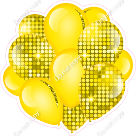 Disco - Yellow Balloon Cluster w/ Variants