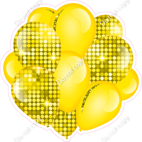 Disco - Yellow Balloon Cluster w/ Variants