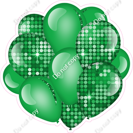 Disco - Green Balloon Cluster