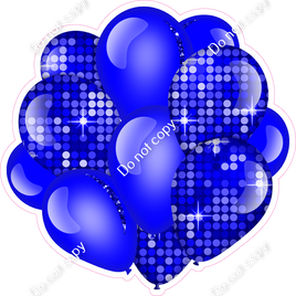 Disco - Blue Balloon Cluster w/ Variants