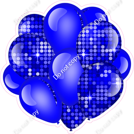 Disco - Blue Balloon Cluster