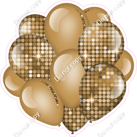 Disco - Gold Balloon Cluster w/ Variants