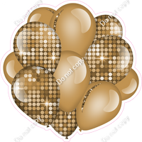 Disco - Gold Balloon Cluster w/ Variants