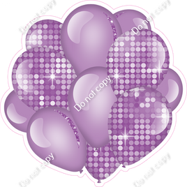 Disco - Lavender Balloon Cluster w/ Variants
