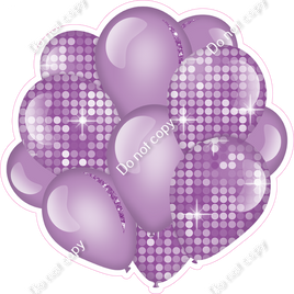 Disco - Lavender Balloon Cluster