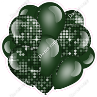 Disco - Hunter Green Balloon Cluster w/ Variants