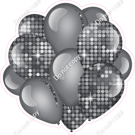 Disco - Silver Balloon Cluster