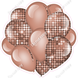 Disco - Rose Gold Balloon Cluster w/ Variants
