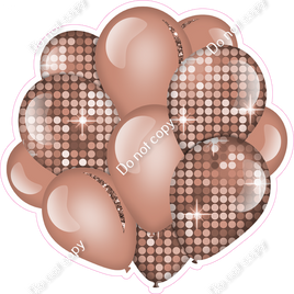 Disco - Rose Gold Balloon Cluster