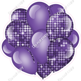 Disco - Purple Balloon Cluster w/ Variants